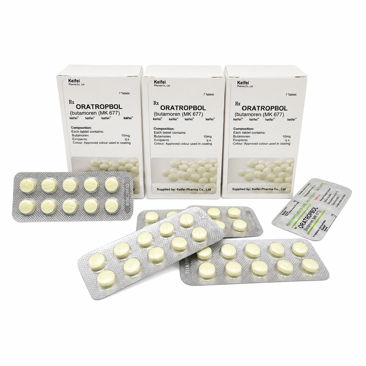 ChatGPT Image Aug 17, 2026, 02_17_55 PM KEIFEI PHARMA – ORATROPBOL (IBUTAMOREN MK 677) 10mg/tab, 50 tablets - Image 1