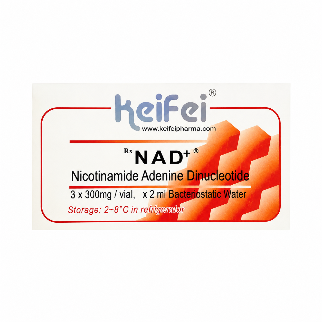 ChatGPT Image Aug 17, 2026, 11_30_26 AM KEIFEI PHARMA – NAD+ 300mg x 3 vials (Bac Water included) - Image 1